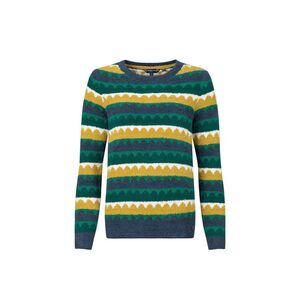 Weird Fish Womens/Ladies Tyla Patterned Knitted Sweatshirt / Antique Moss